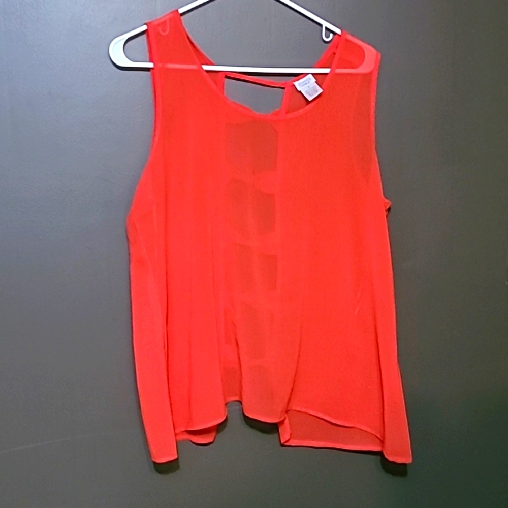 Sheer Tanktop with Bow tie backing
